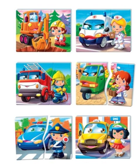 Gra edukacyjna Pojazdy i Zawody Uczę się Bawiąc Język Polski Clementoni 50765 Clementoni