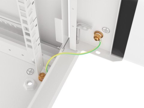 Szafa instalacyjna wisząca 19 cali 12U 600X600mm szara (drzwi szklane) Lanberg