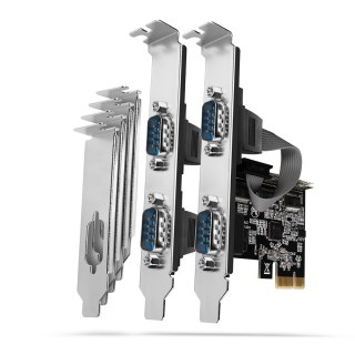 PCEA-S4N Kontroler PCIe 4x port szeregowy RS232 250 kbps, w zestawie SP & LP AXAGON