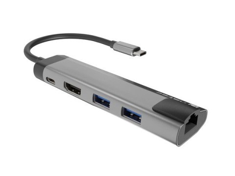Stacja dokująca Multi Port Fowler Go USB-C - Hub 2x USB 3.0, HDMI 4K, USB-C PD, RJ45 Natec