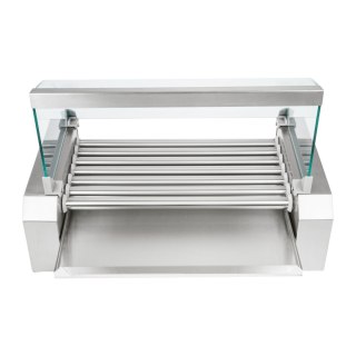 Grill rolkowy z pokrywą roller grill podgrzewacz do parówek 7 rolek Royal Catering