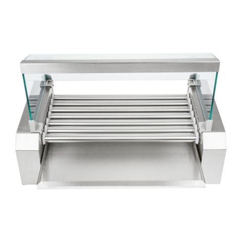 Grill rolkowy z pokrywą roller grill podgrzewacz do parówek 7 rolek Royal Catering