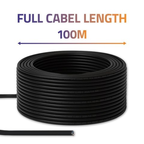Kabel patchcord sieciowy skrętka UTP | CAT6 | High speed 1Gb/s | LAN | 100m | Czarny Qoltec