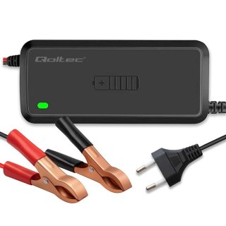 Mikroprocesorowa ładowarka 12V | 5A | prostownik do akumulatora AGM GEL SLA | 6-stopniowe ładowanie Qoltec