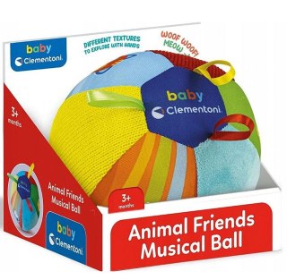 Muzyczna Kolorowa Piłka Zwierzątka Miękka Clementoni 17475 Clementoni