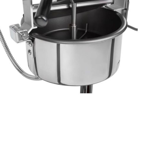 Profesjonalna wydajna maszyna do popcornu mobilna na wózku 230V 1.5kW czerwona Royal Catering