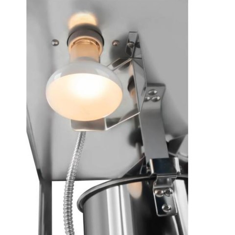 Profesjonalna wydajna maszyna do popcornu mobilna na wózku 230V 1.5kW czerwona Royal Catering