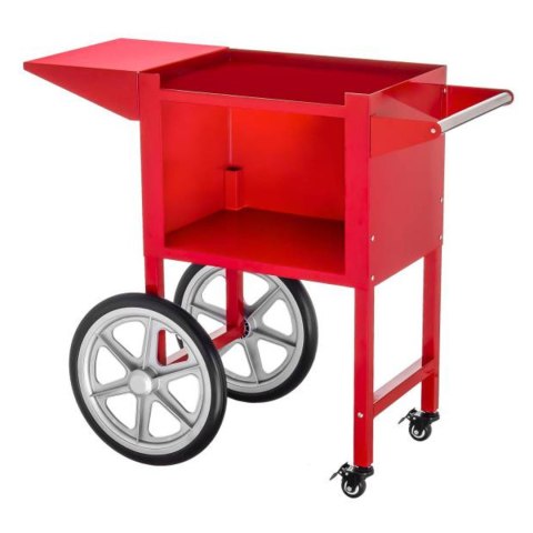 Profesjonalna wydajna maszyna do popcornu mobilna na wózku 230V 1.5kW czerwona Royal Catering