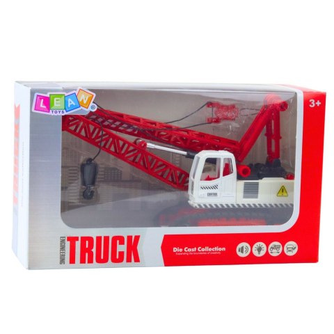 Dźwig Gąsienicowy Kratownicowy Regulacja Światła Dźwięki Metalowy LEAN Toys