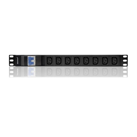 Listwa zasilająca do Rack 19cali | circuit breaker | 1U | 10A | PDU | 8xIEC C13 | 2m Qoltec