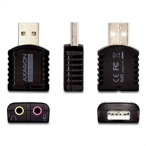 ADA-17 Zewnętrzna karta dzwiękowa, USB 2.0 MINI, 96kHz/24-bit stereo, wejście USB-A AXAGON