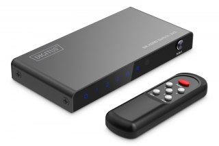 Przełącznik/Switch 8K HDMI 3x1, 60Hz (4:4:4), HDR, HDCP 2.3, pilot, Czarny Digitus