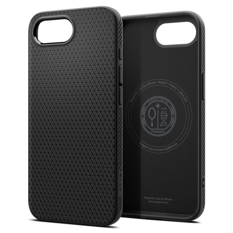 Etui plecki na iPhone 16e Liquid Air Mag MagSafe - czarny mat SPIGEN