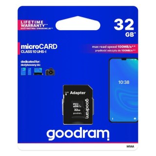 Karta pamięci Microcard 32GB micro SD HC UHS-I class 10 + adapter SD Goodram
