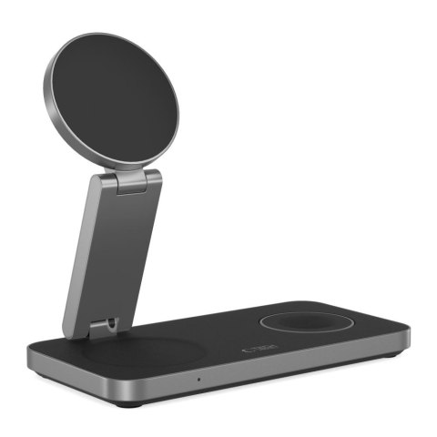 Ładowarka indukcyjna 3w1 do smartfona smartwatcha słuchawek z kablem USB-C - czarna Tech-Protect