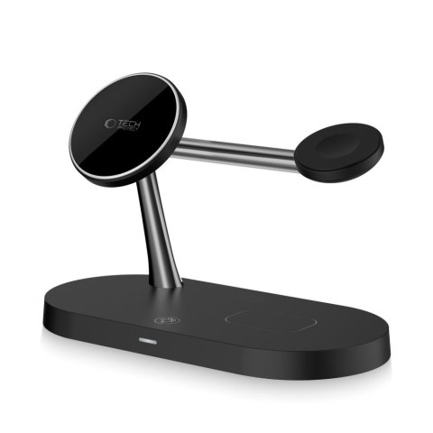 Ładowarka indukcyjna 3w1 na smartfon słuchawki smartwatch z MagSafe - czarna Tech-Protect