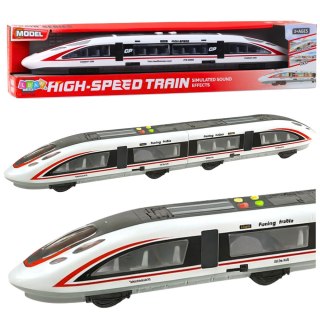 Pociąg Pasażerski Pośpieszny Otwierane Drzwi Światła Dźwięki LEAN Toys