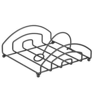 Serwetnik stojak na serwetki ze stali nierdzewnej czarny 155x160 mm - Hendi 427156 Hendi
