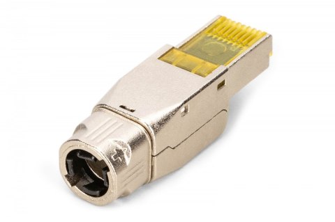 Wtyk modularny RJ45 kat.6A, PoE++, 10GbE, STP, ekranowany, beznarzędziowy, zakręcany, metalowy, AWG 22-27, linka/drut Digitus
