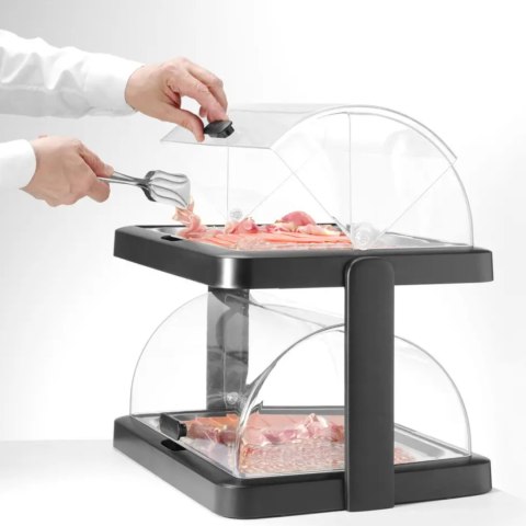 Witrynka do ekspozycji potraw chłodzona wkładami 48x35x48cm - UNIQ Hendi 871812 Hendi