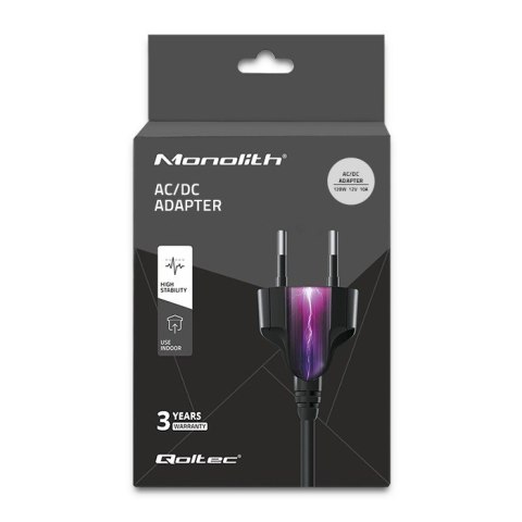 Zasilacz desktopowy 120W | 12V | 10A | 5.5*2.5 | + kabel zasilający Qoltec