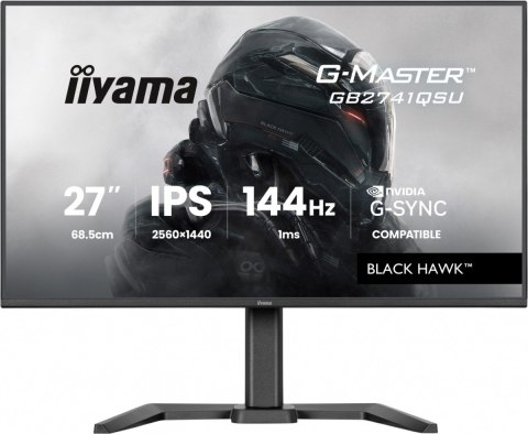 Monitor 27 cali GB2741QSU-B1 IPS,QHD,144Hz,1ms,2xUSB, Adaptive G-SYNC,HDMI,DP,350cd, HAS (150) PIVOT IIYAMA
