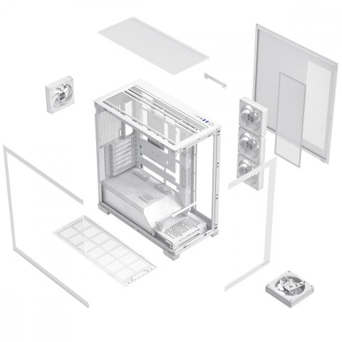 Obudowa PC VOLCANO STELLAR PLUS ARGB MIDI 5F Biała MODECOM