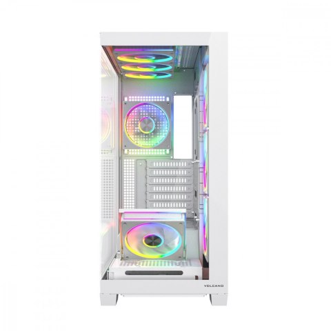 Obudowa PC VOLCANO STELLAR PLUS ARGB MIDI 8F Biała MODECOM