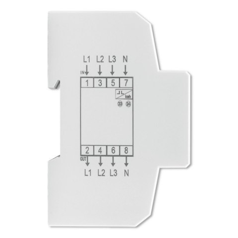 Trójfazowy elektroniczny licznik | miernik zużycia energii na szynę DIN | 400V | 100A | LCD | 4P Qoltec