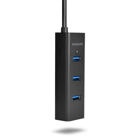 HUE-S2B Hub 4-portowy USB 3.2 Gen 1 charging hub, 30cm kabel, microUSB dodatkowe zasilanie AXAGON