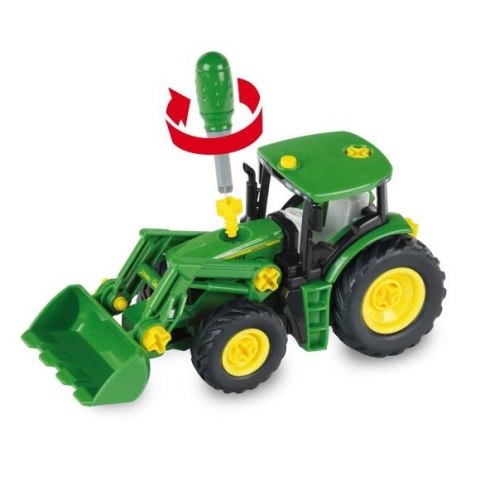 Traktor John Deere do skręcania z 2 przyczepami Klein