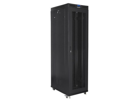 Szafa stojąca Rack 19 cali 47U 800x1000mm, drzwi perforowane LCD (FLAT PACK) czarna Lanberg