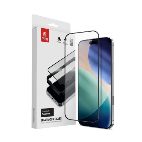 3D Armour Glass - Szkło hartowane iPhone 17 Pro + ramka instalacyjna CRONG