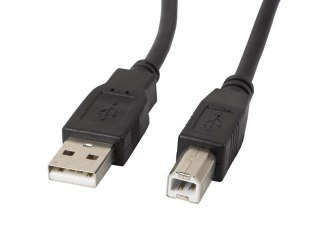 Kabel USB 2.0 AM-BM 1.8M czarny Lanberg