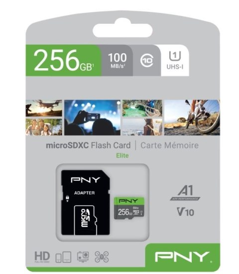 Karta pamięci MicroSDXC Elite 256GB P-SDU256V11100EL-GE PNY
