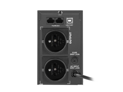 Zasilacz awaryjny Line-Interactive Office 650E LCD 650VA 2xRJ-11/RJ-45 2x230V PL Armac