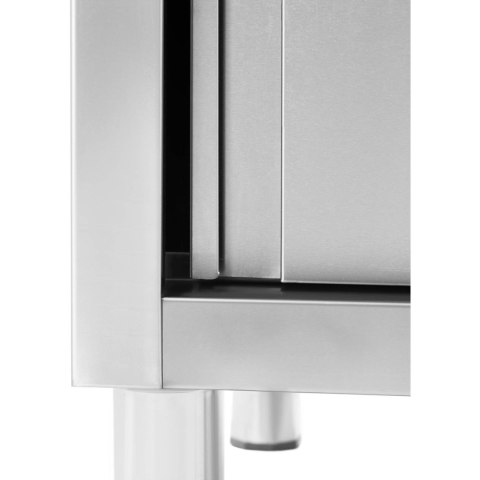 Zlew basen gastronomiczny jednokomorowy z szafką z drzwiami przesuwnymi lewy 100 x 60 x 95 cm Royal Catering