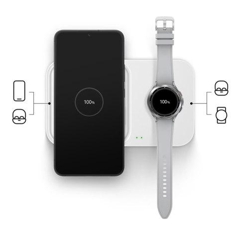 Ładowarka Samsung Wireless Charger Duo indukcyjna 15W - biała SAMSUNG