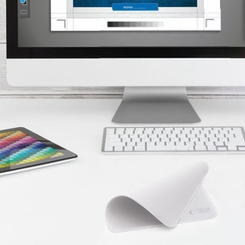 Ściereczka do ekranów z mikrofibry Polishing Cloth szara - 2 szt. Tech-Protect