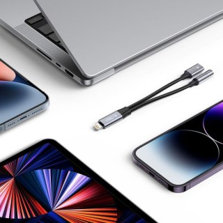 Kabel przejściówka iPhone Lightning na mini jack 3.5mm - iPhone Lightning - czarny Tech-Protect