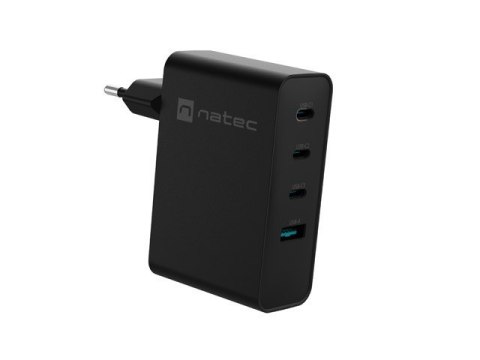 Ładowarka sieciowa Ribera GAN 3xUSB-C + 1x USB-A 100W czarna Natec