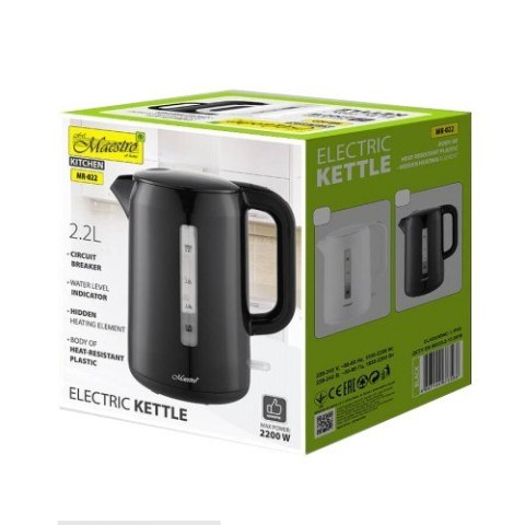 Czajnik elektryczny 2,2l 2200W MR-022-BLACK Feel-Maestro