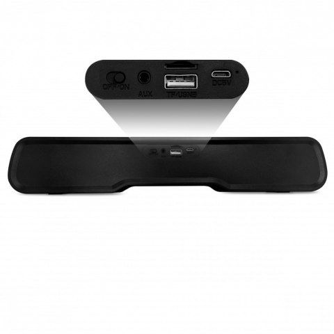 Głośnik Bluetooth typu Soundbar PHANTOM BT MT3180 Bluetooth 5.1+EDR/MP3/MicroSD/USB/AUX/Wbudowany Mikrofon/Micro-USB/RGB/RMS 10W Media-Tech