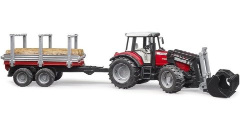 Pojazd Traktor Massey Ferguson z przyczepą BRUDER