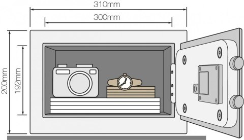 Sejf podstawowy YEC kompaktowy z alarmem YALE HOME