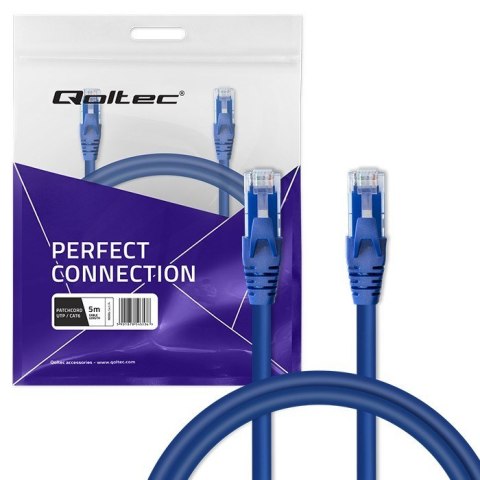 Kabel patchcord UTP | CAT6 | 2 x RJ-45 | 5m Qoltec