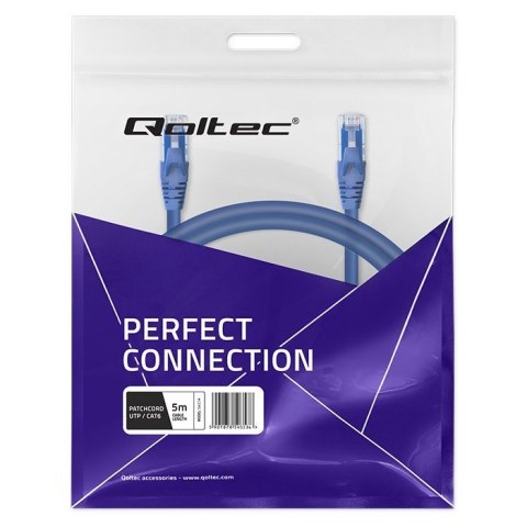 Kabel patchcord UTP | CAT6 | 2 x RJ-45 | 5m Qoltec