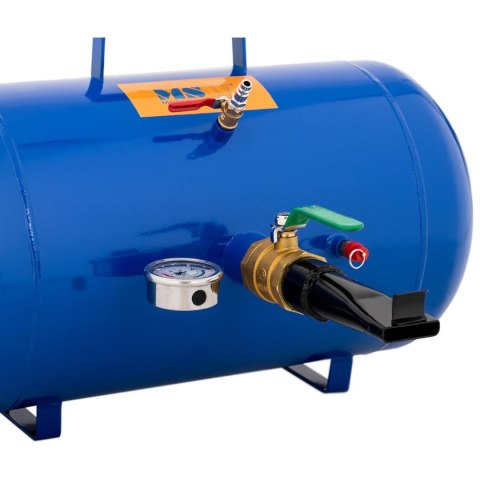 Inflator zbiornik ciśnieniowy do pompowania kół opon z manometrem 6-8 bar 38.5 l MSW