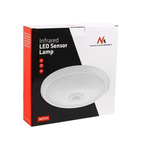 Plafon LED 12W z czujnikiem ruchu pir Energy MCE131 Zasięg 6m Maclean