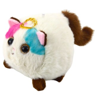 Pluszowy Kotek Maskotka Z Kręcącym Ogonkiem Brązowo-Biały LEAN Toys